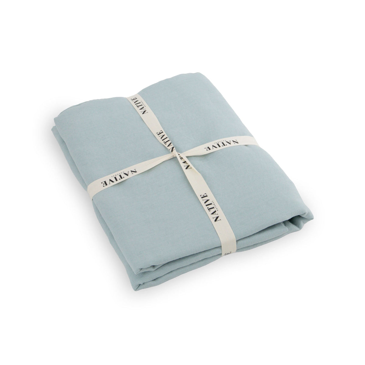 Aqua Super King 100% Linen Fitted Sheet (180x200cm)