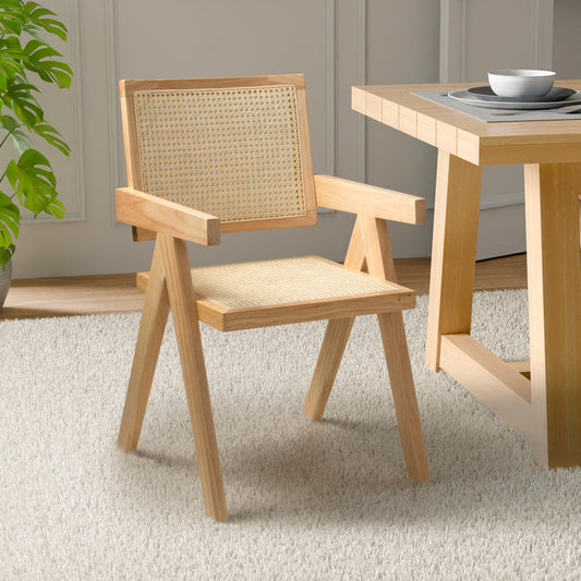 Dublin Rattan Natural Dining Chair (Set of Two)