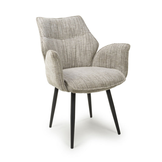 Baltimore Tweed Toffee Swivel Dining Chair (Set of Two)