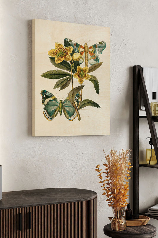 Butterfly Oasis III Wood Art Print - Oakavia