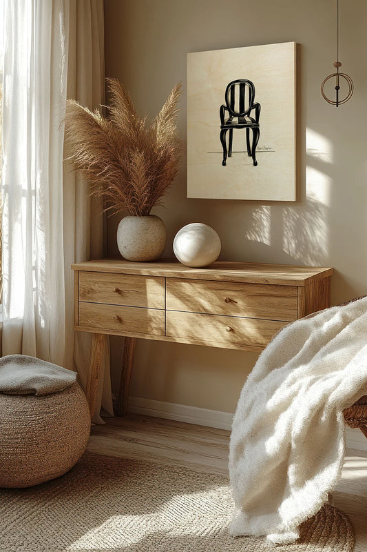Designer Chair I Wood Art Print - Oakavia