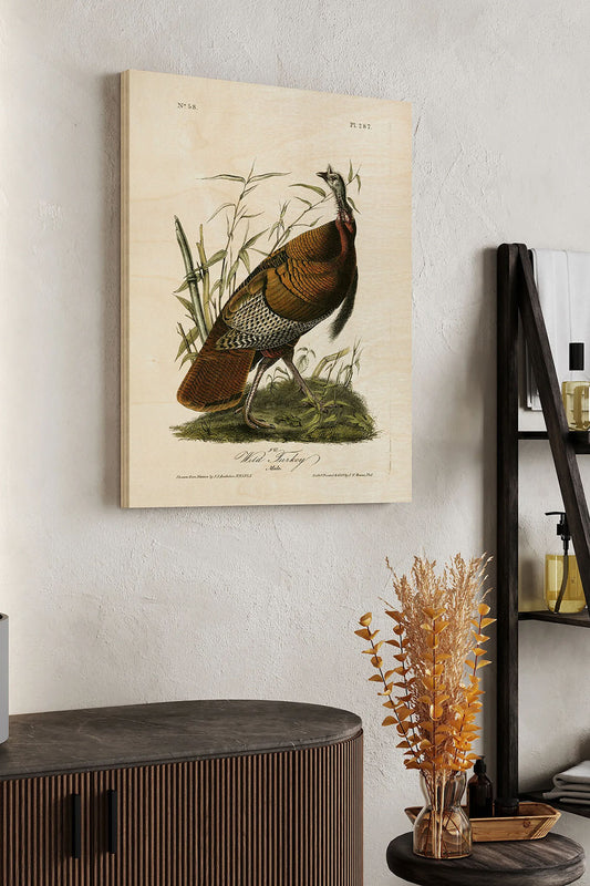 Audubon Wild Turkey Wood Art Print - Oakavia