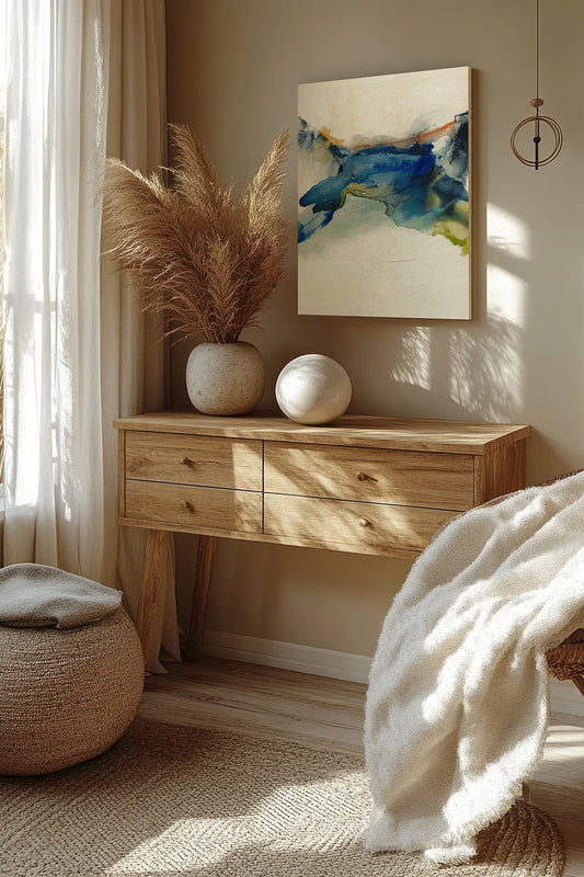 Abstract Terrain II Wood Art Print - Oakavia