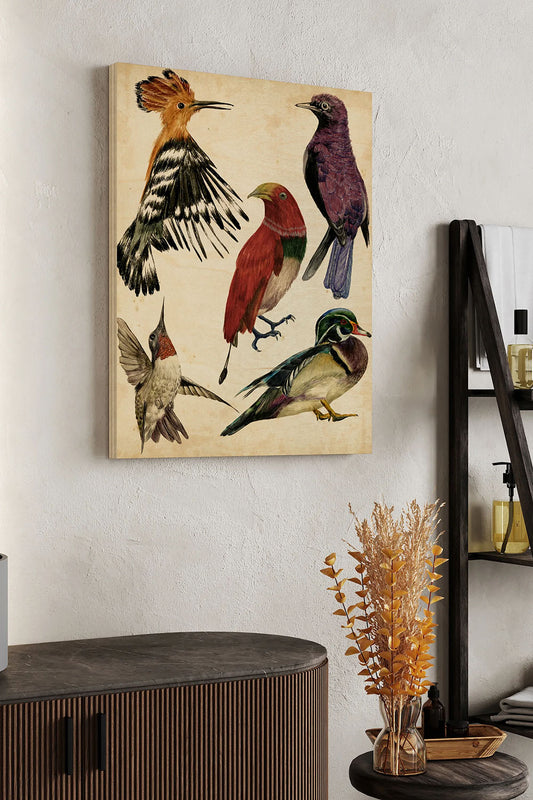 Bird Collection II Wood Art Print - Oakavia