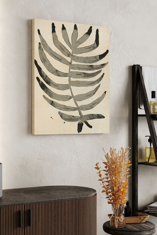 Foliage Fossil IV Wood Art Print - Oakavia