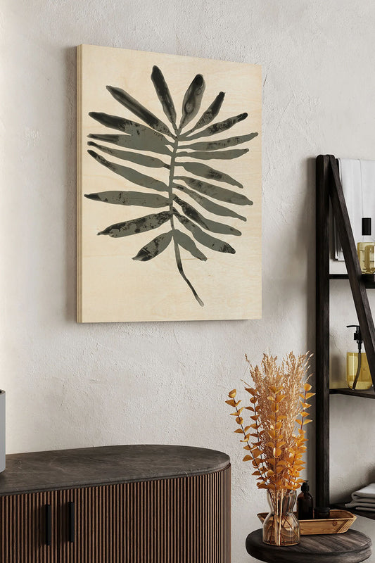 Foliage Fossil VII Wood Art Print - Oakavia