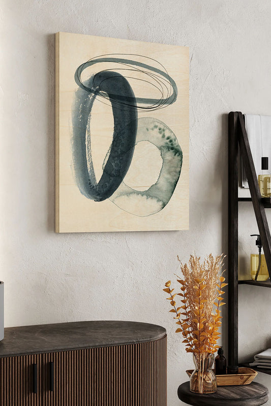 Looping Abstract I Wood Art Print - Oakavia