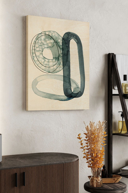 Looping Abstract II Wood Art Print - Oakavia