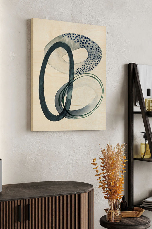 Looping Abstract III Wood Art Print - Oakavia