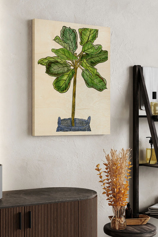 Potted Jungle IV Wood Art Print - Oakavia