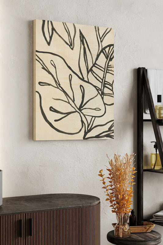 Tropical Contour IV Wood Art Print - Oakavia