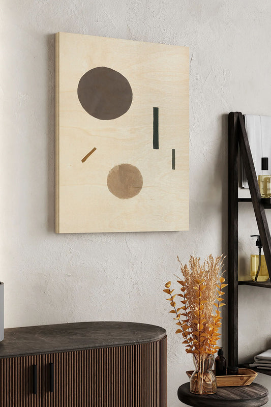 Intraconnected V Wood Art Print - Oakavia