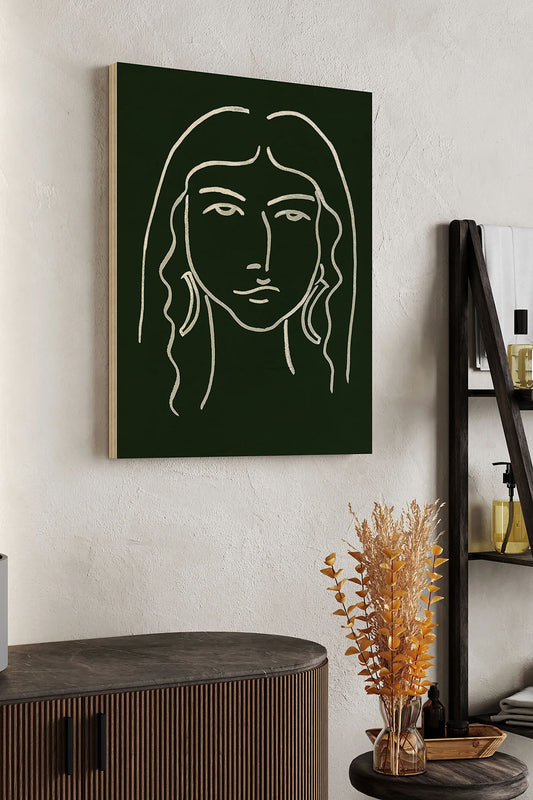 Malachite Portrait VI Wood Art Print - Oakavia