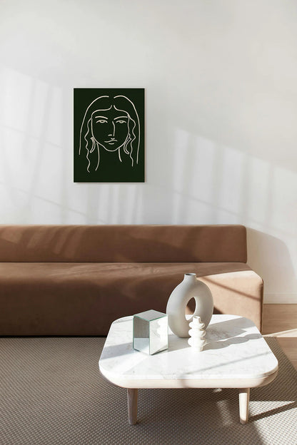 Malachite Portrait VI Wood Art Print - Oakavia