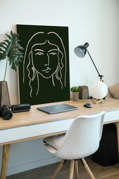 Malachite Portrait VI Wood Art Print - Oakavia