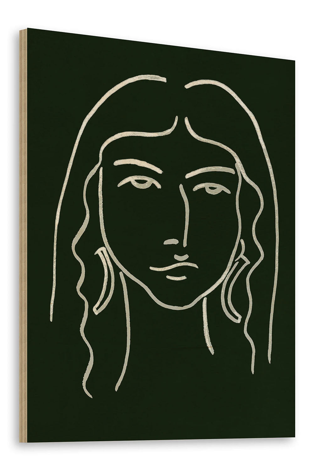 Malachite Portrait VI Wood Art Print - Oakavia