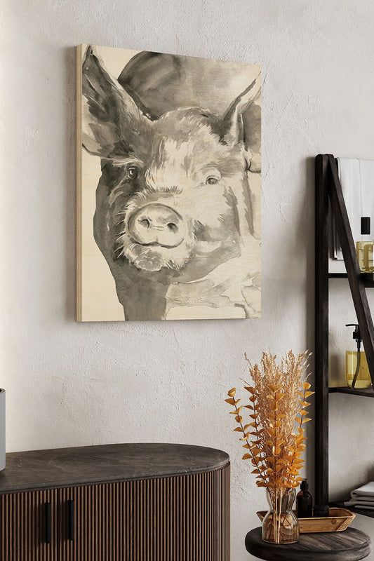 Farm Faces III Wood Art Print - Oakavia