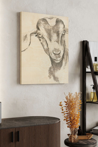 Farm Faces IV Wood Art Print - Oakavia
