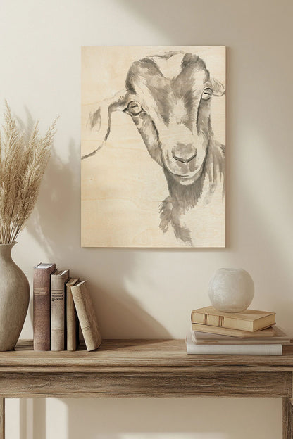 Farm Faces IV Wood Art Print - Oakavia