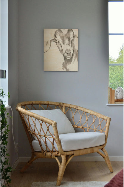 Farm Faces IV Wood Art Print - Oakavia