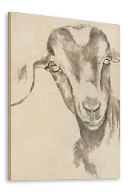 Farm Faces IV Wood Art Print - Oakavia