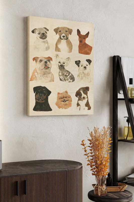 Doggos & Puppers I Wood Art Print - Oakavia