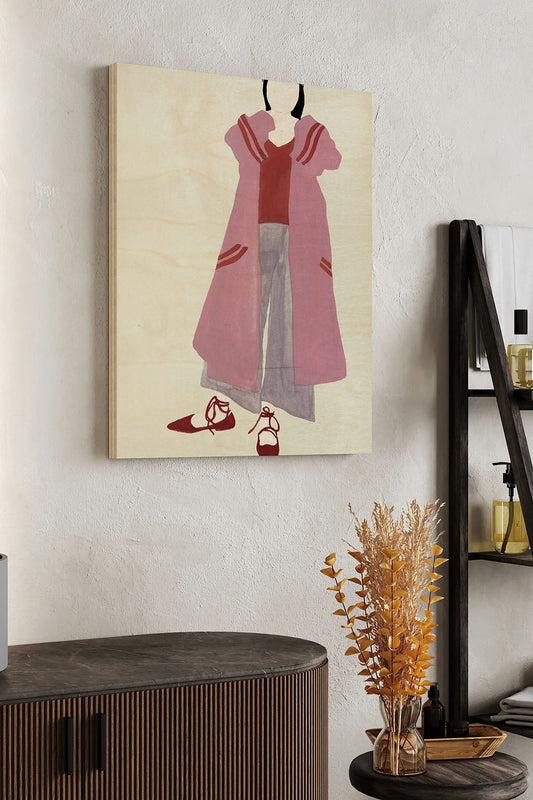 Standing Figure III Wood Art Print - Oakavia