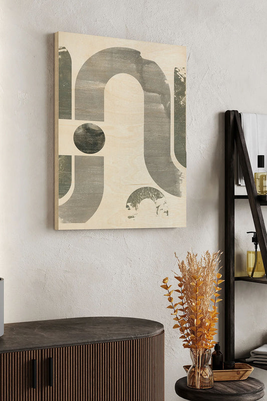 Lunar Maze III Wood Art Print - Oakavia
