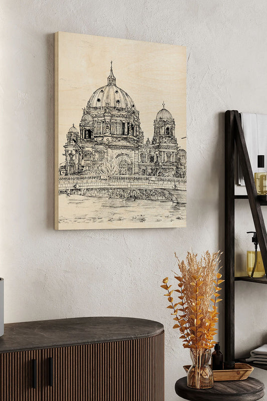 City in Black & White III Wood Art Print - Oakavia