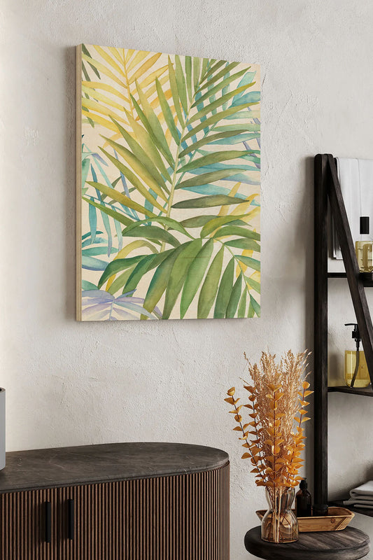 Tropical Pattern I Wood Art Print - Oakavia