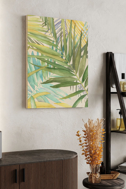 Tropical Pattern II Wood Art Print - Oakavia
