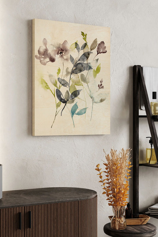 Flowers in the Mix I Wood Art Print - Oakavia