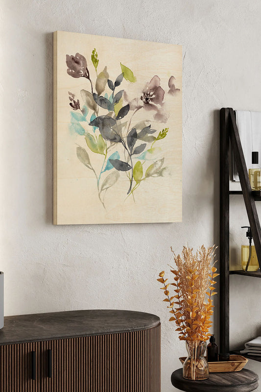 Flowers in the Mix II Wood Art Print - Oakavia