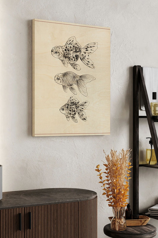 Goldfish II Wood Art Print - Oakavia