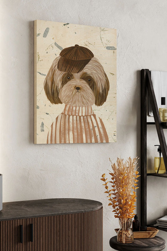 Hip Dog II Wood Art Print - Oakavia