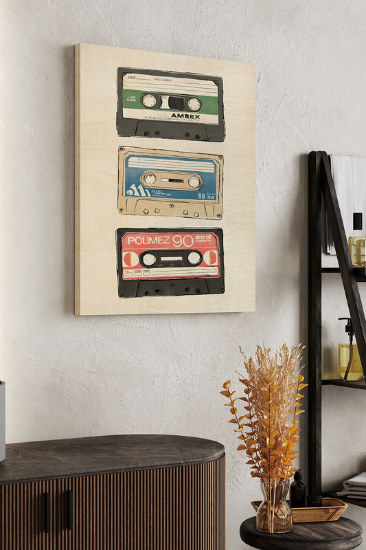 Mix Tape VII Wood Art Print - Oakavia