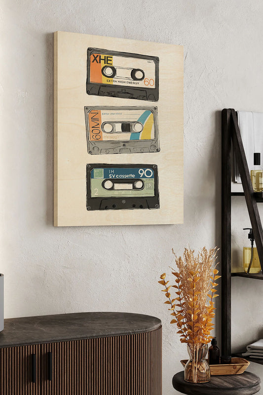 Mix Tape VIII Wood Art Print - Oakavia