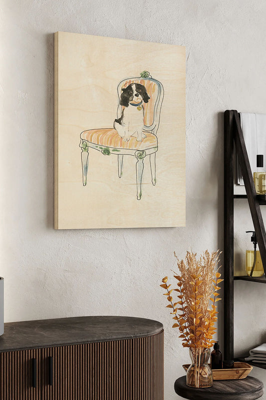 Petite Chien I Wood Art Print - Oakavia