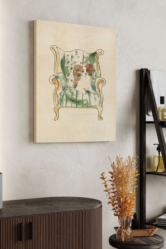 Petite Chien III Wood Art Print - Oakavia