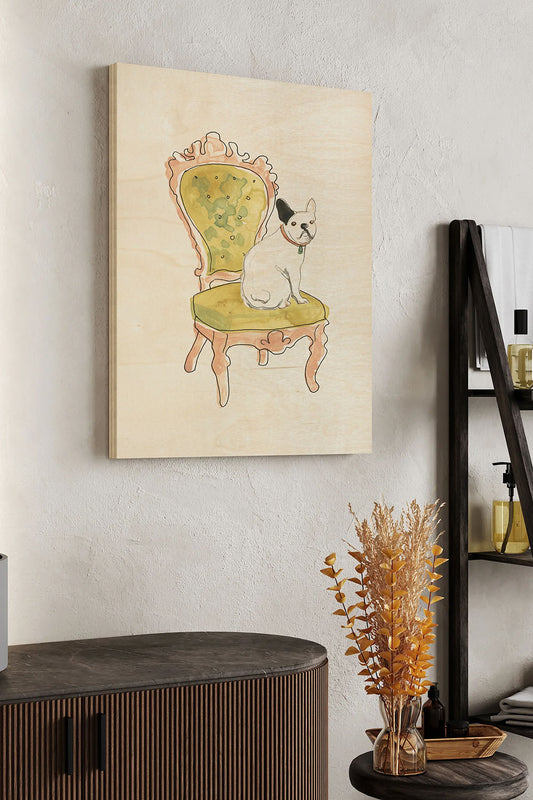 Petite Chien IV Wood Art Print - Oakavia