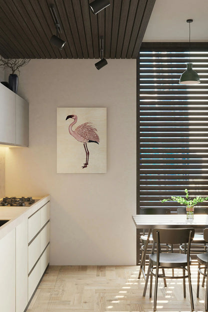 Striking Flamingo II Wood Art Print - Oakavia
