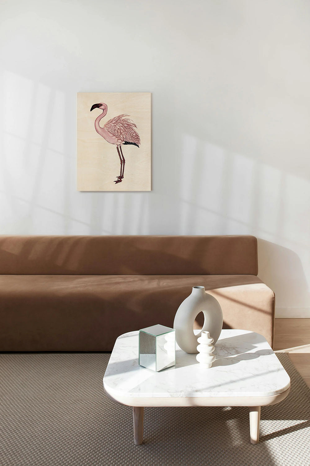 Striking Flamingo II Wood Art Print - Oakavia