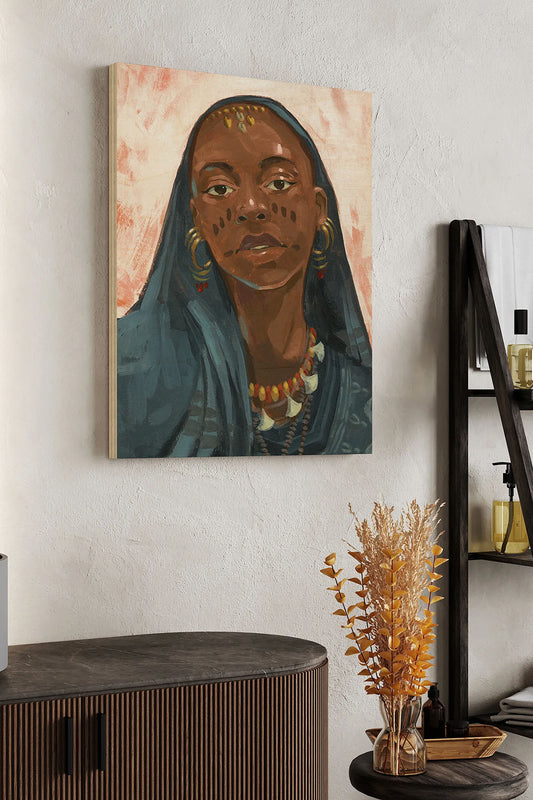 Wodaabe Woman I Wood Art Print - Oakavia