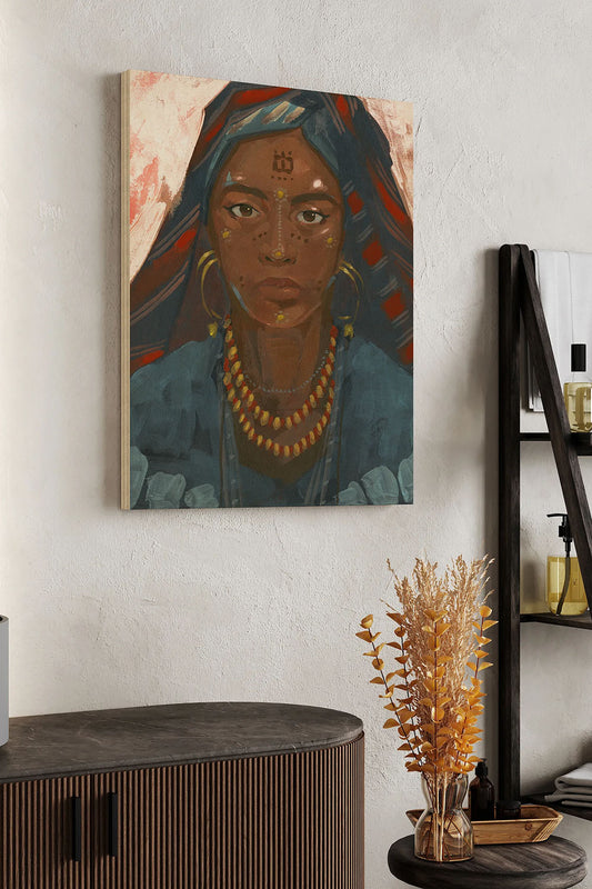 Wodaabe Woman II Wood Art Print - Oakavia
