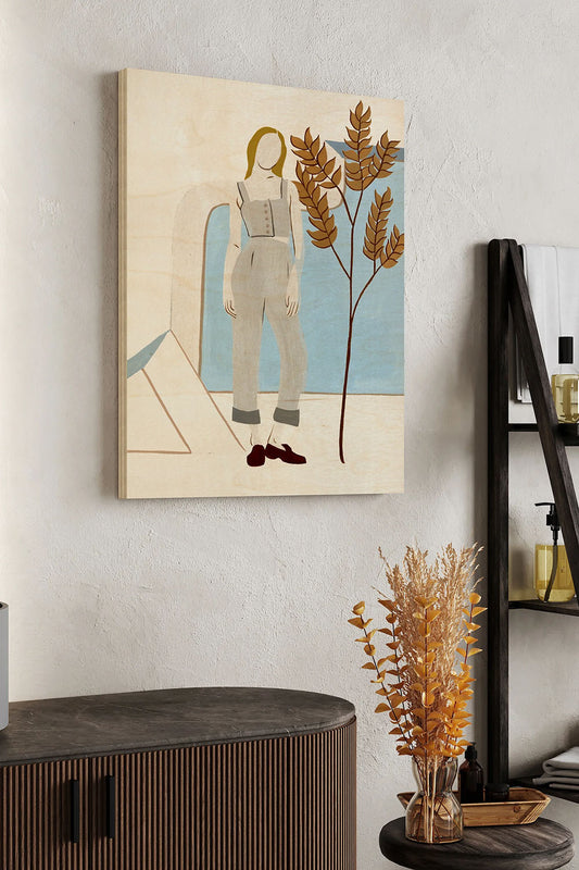 Women in the Garden VI Wood Art Print - Oakavia
