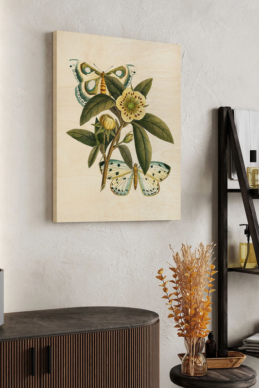 Butterfly Oasis I Wood Art Print - Oakavia