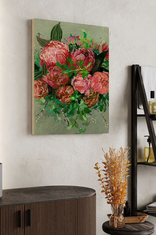Vintage Bouquet II Wood Art Print - Oakavia