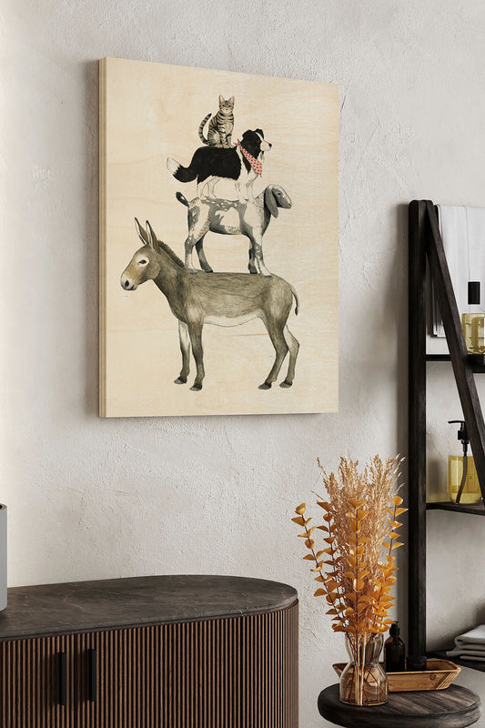 Farmland Family II Wood Art Print - Oakavia