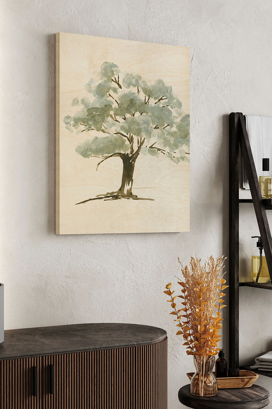 Mint Tree I Wood Art Print - Oakavia