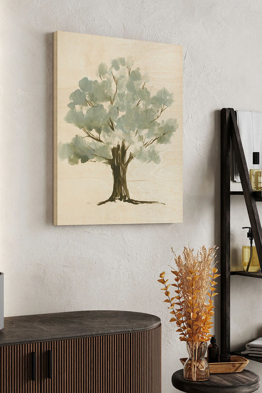 Mint Tree II Wood Art Print - Oakavia